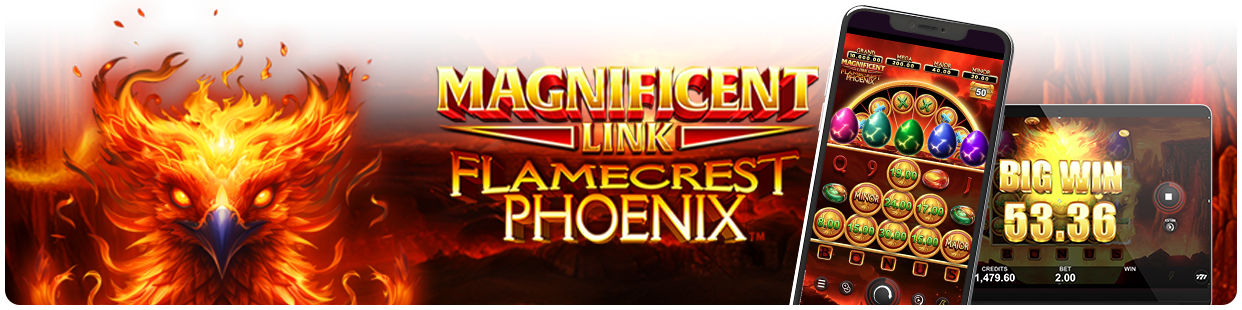 Magnificent Link Flamecrest Phoenix by Microgaming
